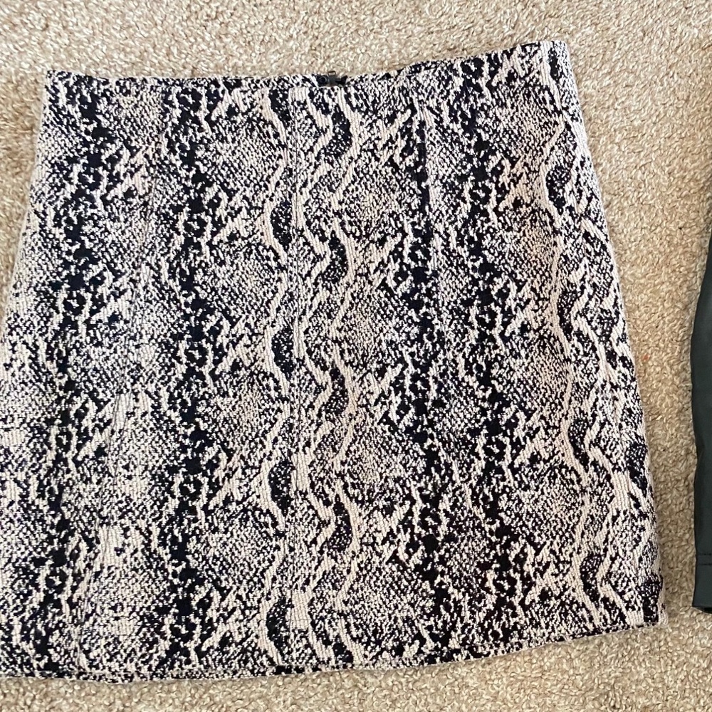 Free People Snakeskin embroidered mini skirt